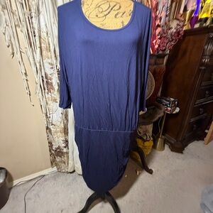 VENUS Deep Blue Long Sleeve Dress